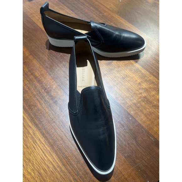 Everlane The Leather Street Shoe in Black New Womens Wedge Loafer - Picture 9 of 13